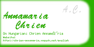 annamaria chrien business card